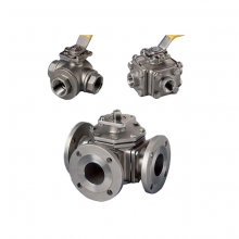 Three - way thread standard diameter ball valve